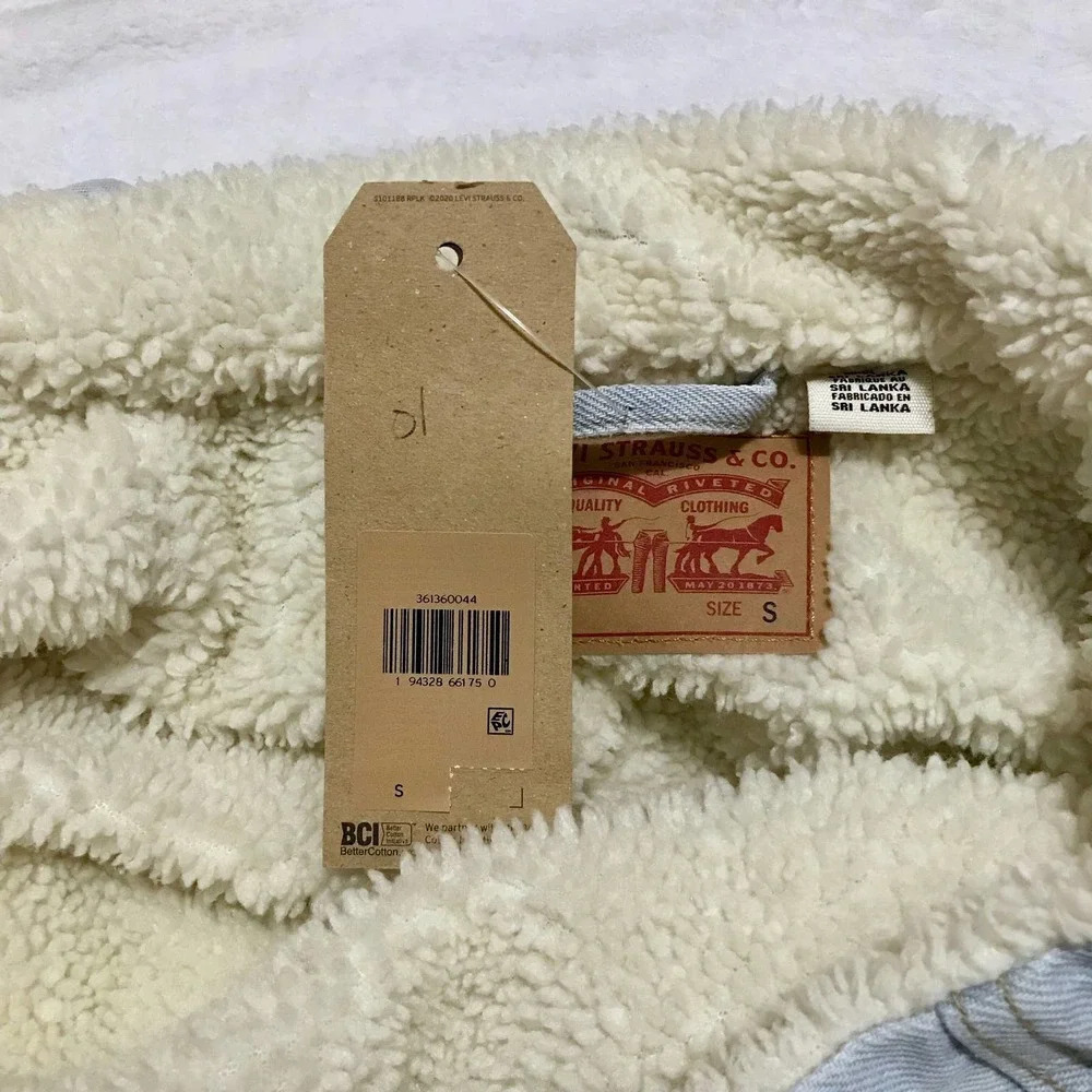 Levi's NWT Sherpa Lined Original Trucker Jacket Women S - Picture 11 of 14